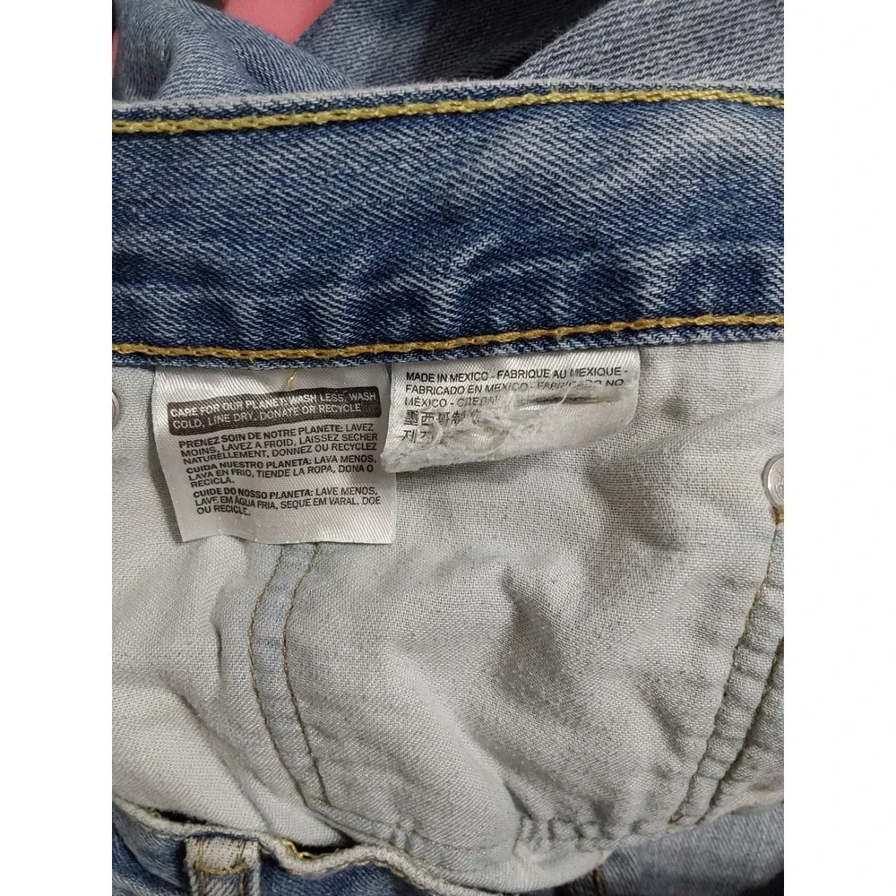 Levis Mens Straight Leg Denim Jeans Light Wash‎ Blue 34x32 Made in Mexico